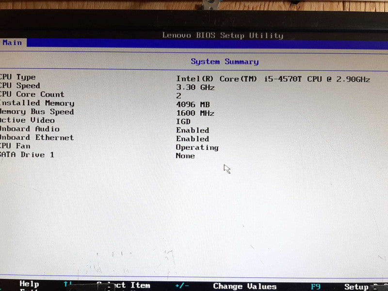 Lenovo ThinkCentre M93p i5-4570T @ 2.9GHz 4GB RAM - NO HDD +
