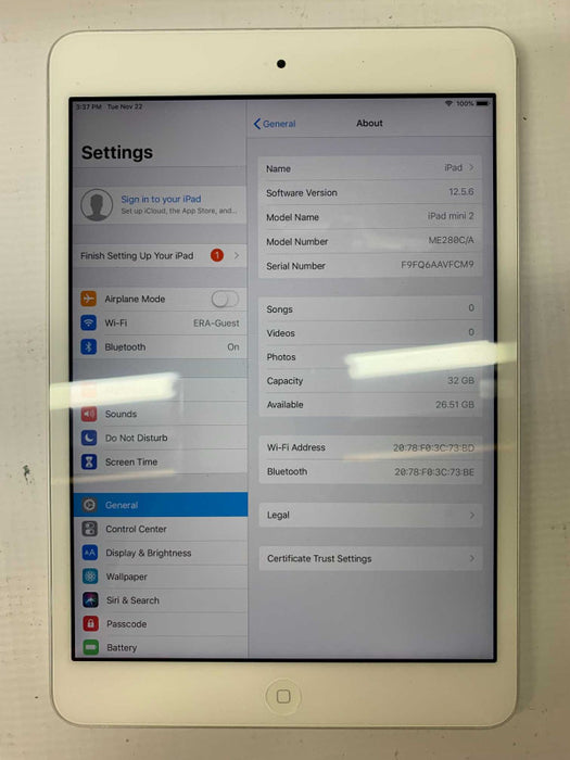 Apple iPad Mini 2 32G Unlocked White A1489 [
