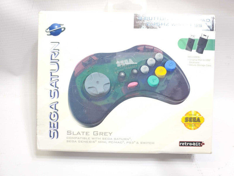 RETRO-BIT SEGA SATURNÂ® 8-Button Arcade Pad 2.4 GHz Wireless OPEN BOX