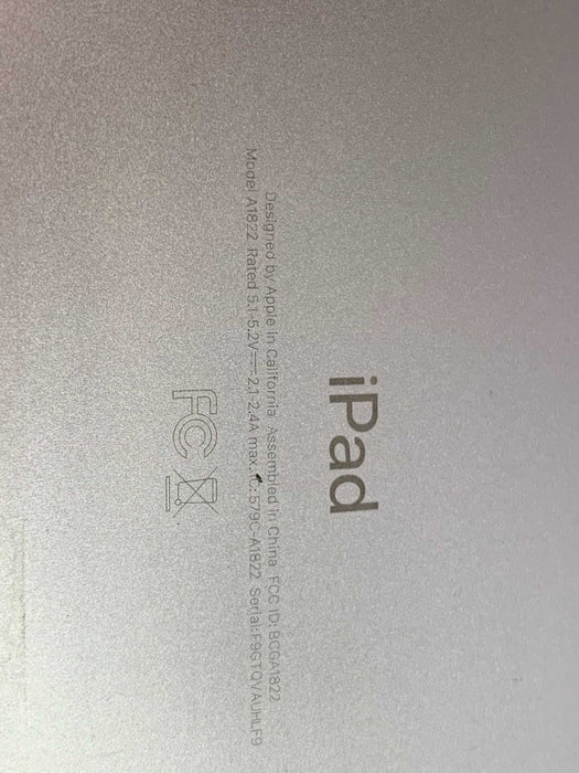Apple iPad 5th Gen. 32GB, Wi-Fi, 9.7in - Space Gray, Broken Glass, See