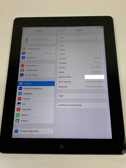 Apple iPad A11458 4th Gen 16GB WiFi Only