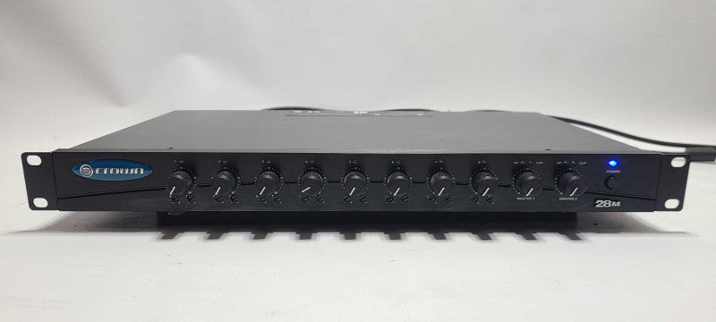 Crown 28M 8 Channel 100V-240V Commercial Music Mixer $