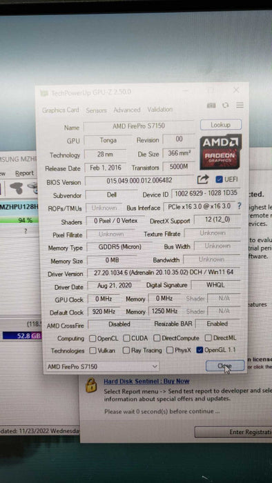 AMD FirePro S7150x2 GDDR5 Workstation Graphics Card PcIe x16 READ [