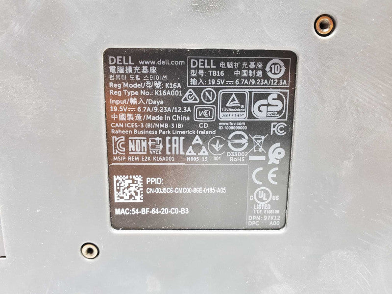 Dell K16A K16A001 USB-C Thunderbolt Docking Station TB16 240W Charger *QTY* (