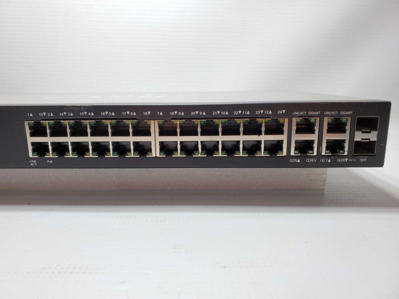 Cisco SG300-28PP-K9 28-Port Gigabit PoE+ Managed Switch *Factory Defaulted* (