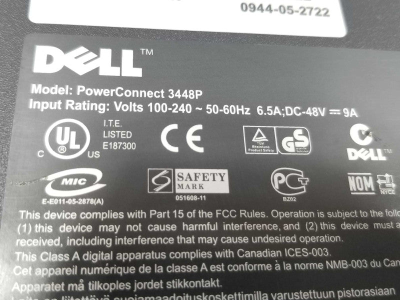 Dell PowerConnect 3448P 48-Port PoE Managed Network Switch ~
