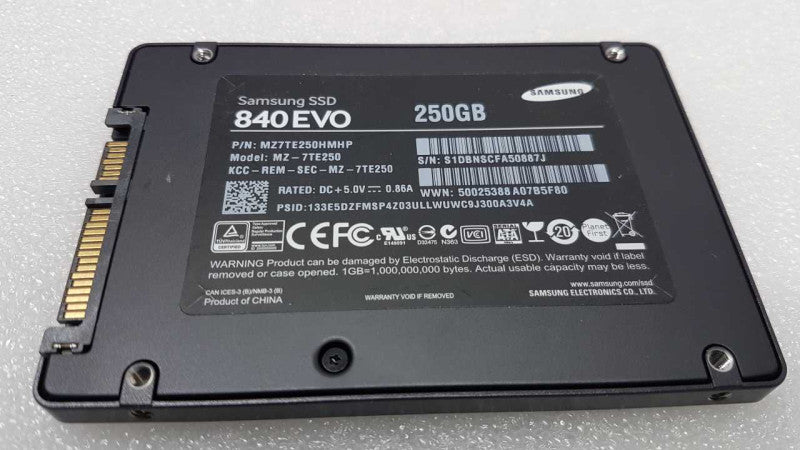 Samsung 840 Evo 250gb 2.5\\" Sata SSD  #