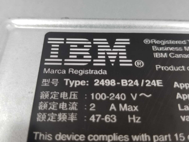 IBM 2498-B24/24E 24 Port 24 Active Fibre Channel Switch w/ 24x 8G SFP. ~