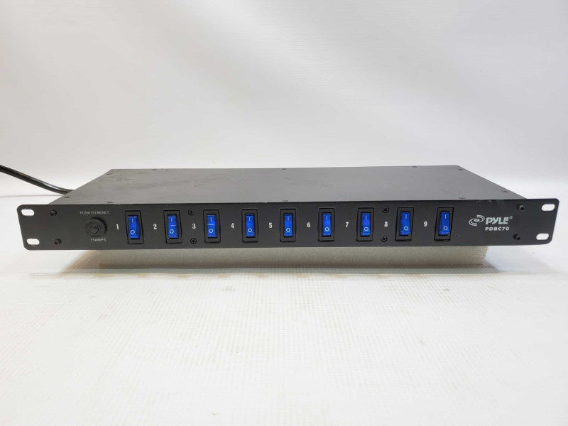 Pyle PDBC70 15 Amp Power Supply Power Switch Control Unit 9 Outlets (