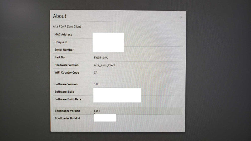 Alta Zero Client Dual DP 4K & USB3.0, Wi-Fi  [