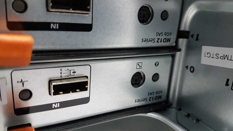 Dell E03J 12x 3.5\\" slot sas array / 2x controllers 6gbps md12 / 2x PSU #