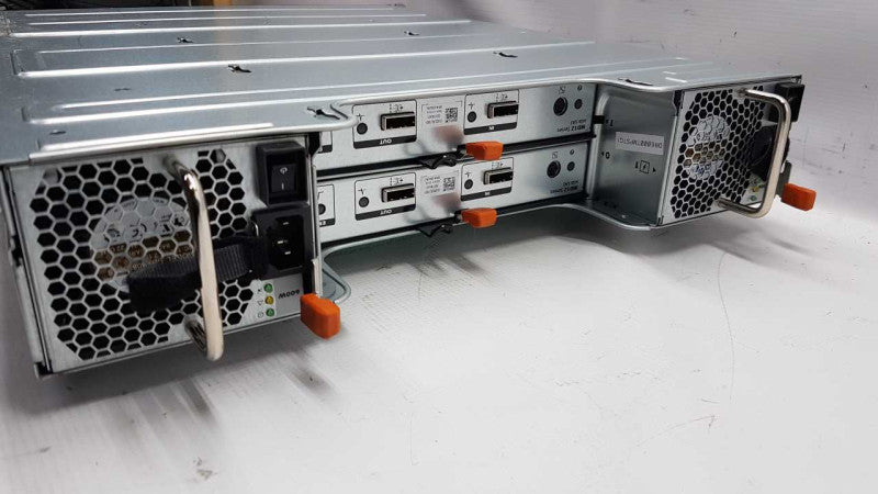 Dell E03J 12x 3.5\\" slot sas array / 2x controllers 6gbps md12 / 2x PSU #
