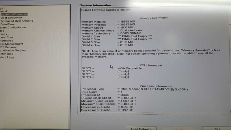 Dell Precision T1650 Xeon E3-1240 V2 @ 3.40ghz / 16gb ram / GeForce 7100 GS #