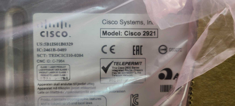 Cisco CISCO2921/K9 V08 Integrated Services Router $
