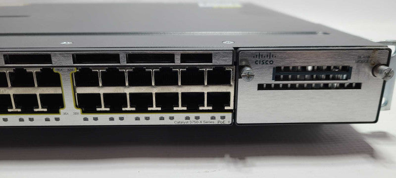 Cisco WS-C3750X-48PF-L 48-Port PoE Gigabit Switch 1x C3KX-PWR-1100WAC READ $