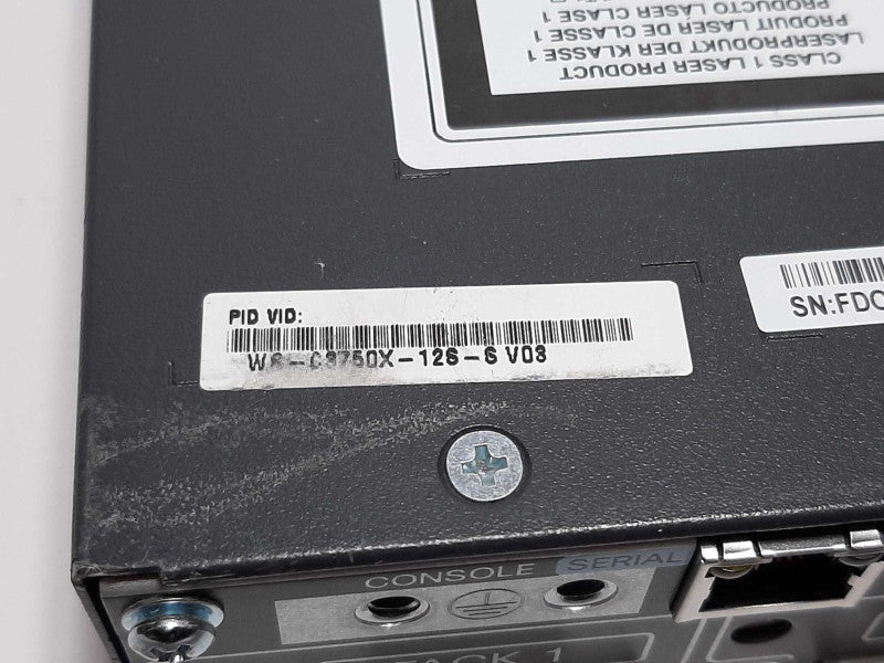 Cisco WS-C3750X-12S-E Catalyst 3750X 12 Port GE SFP IP Services +