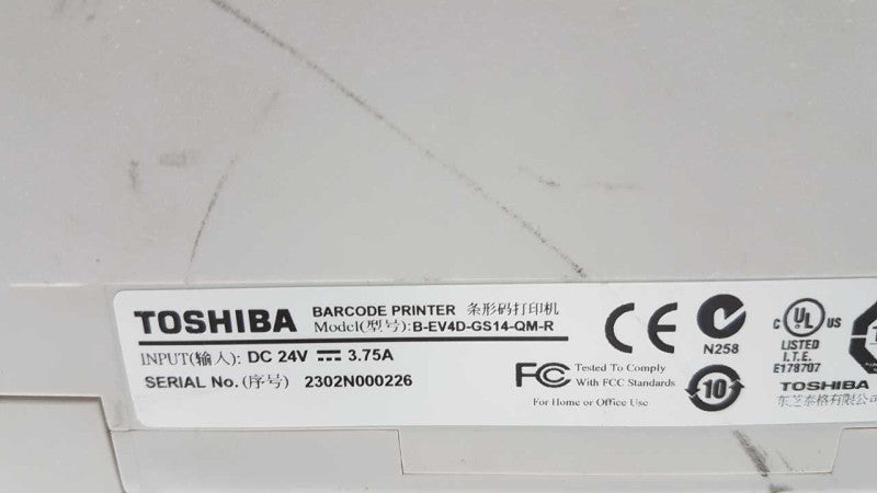 Toshiba barcode printer B-EV4D-GS14-QM-R / READ #