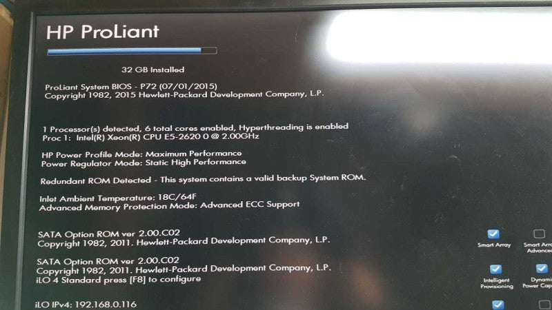 HP Proliant ML350p Gen8 Xeon E5-2620 @ 2.00ghz / 32gb ram / P420i Raid Ctrl #