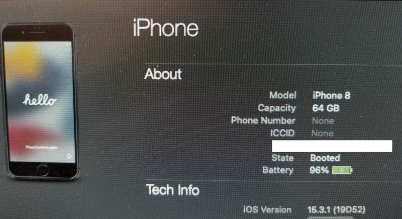 Apple iPhone 8 - 64GB - Space Gray For Parts, Activation Locked, AS-IS ~