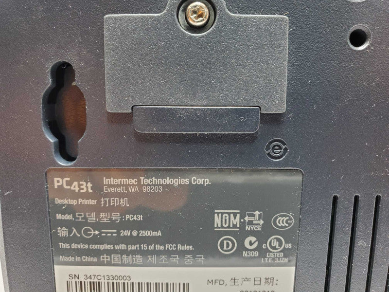 Intermec PC43t - label printer - B/W - thermal transfer Powers on, AS-IS _