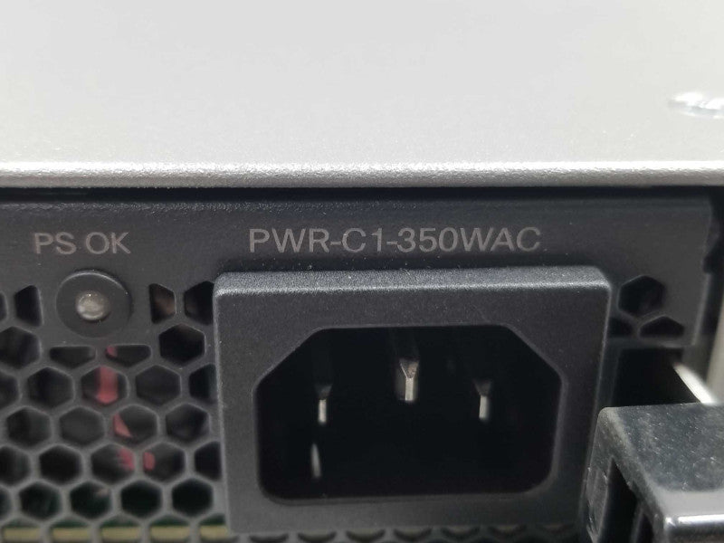 Cisco WS-C3850-24T-E 24 Port GB Switch, 2x PWR-C1-350WAC, FCTY RESET ~