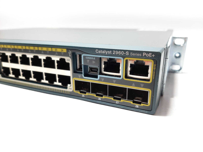 Cisco Catalyst 2960-S PoE+ 24-Port Ethernet Switch WS-C2960S-24PS-L  +