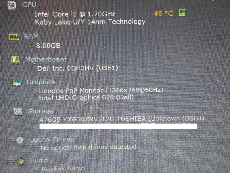 Dell Latitude 5490 i5-8350U @ 1.70GHz 8GB RAM 512GB m.2 SSD +