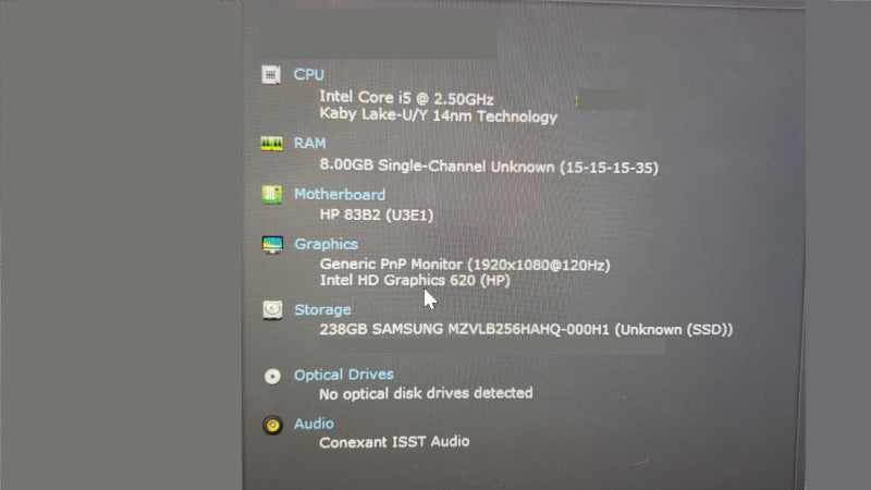 HP EliteBook 840 G5 14\\" 1080 i5-7200U@2.5GHz 8GB DDR4 240G SSD [