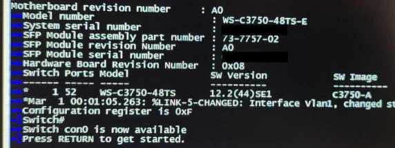 Cisco Catalyst WS-C3750-48TS-E 48-Port POE Ethernet 4xSFP Ports Network Switch $