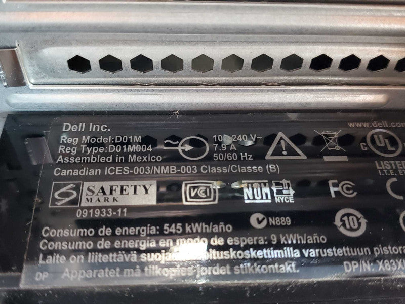 Dell Aurora-R4, Core i7-3960X 3.3GHz, 8GB RAM, No HDD, No GPU _