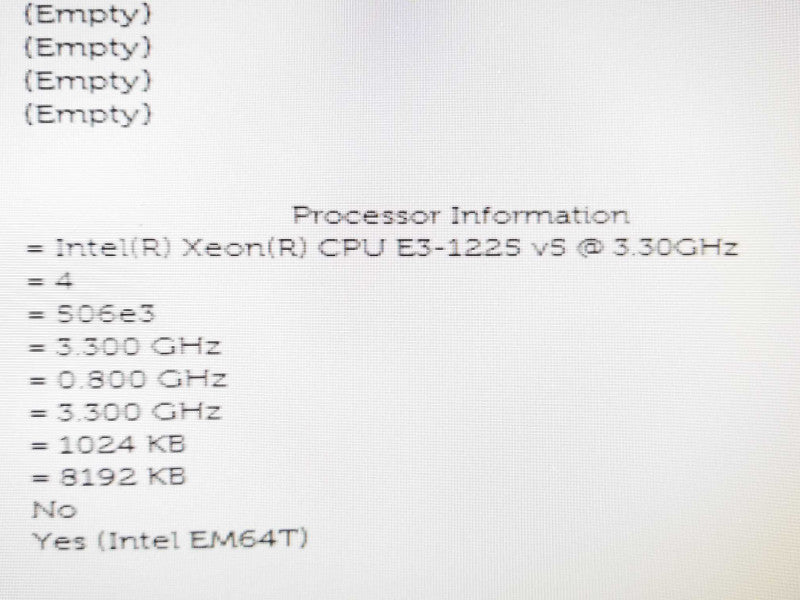 Dell Precision T3620, Xeon E3-1225 v5 3.3GHz QC/ NO RAM/HDDs, FirePro W2100 ~