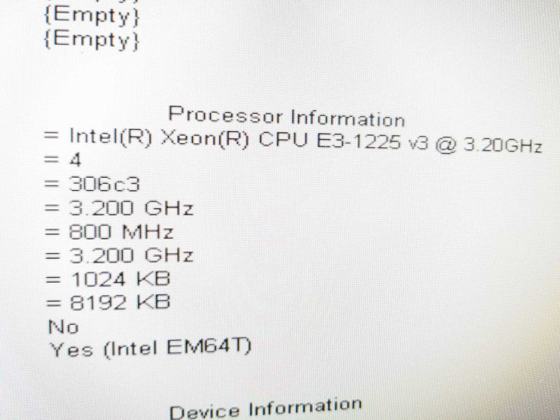 Dell precision T1700 Xeon E3-1225 v3 3.2GHz/12GB, Quadro K600, NO HDD ~