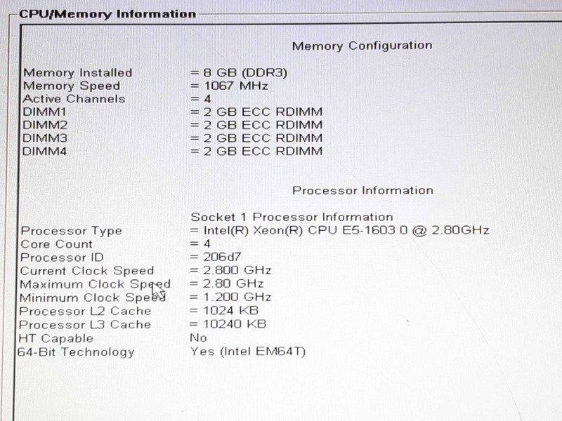 Dell Precision T3600 Xeon E5-1603 @ 2.8GHz 8GB RAM PERC H310 - NO HDD/Caddies +