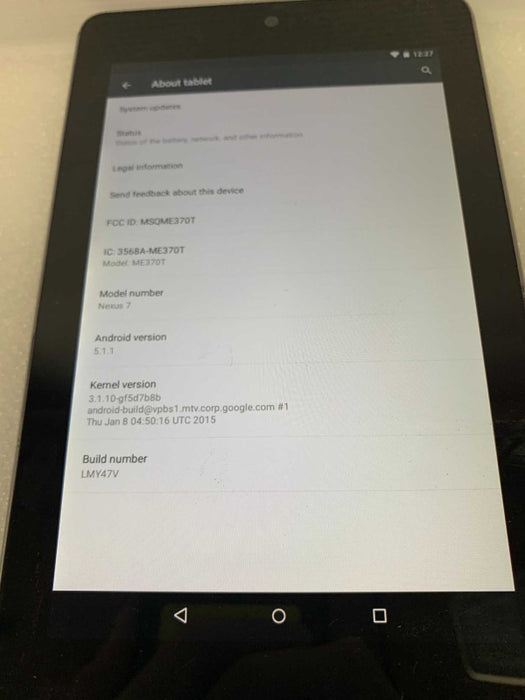 ASUS Nexus 7 tablet 13.24gb android 5.1.1 / 7\\" display #