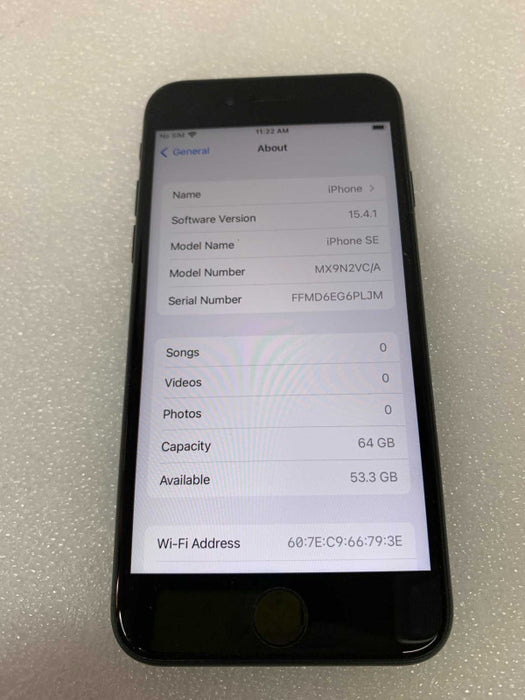 iphone SE 2nd generaton IOS 15.4.1 64gb 4.7" #