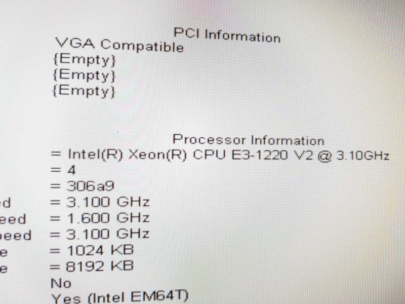 Dell precision T1650 Xeon E3-1220 v2 3.1GHz/32GB, Quadro 600, NO HDD, QTY ~
