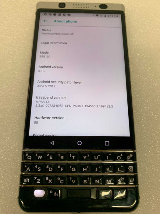 BlackBerry KEYone BBB100-1 32GB android 8.1.0 / missing left shift button #
