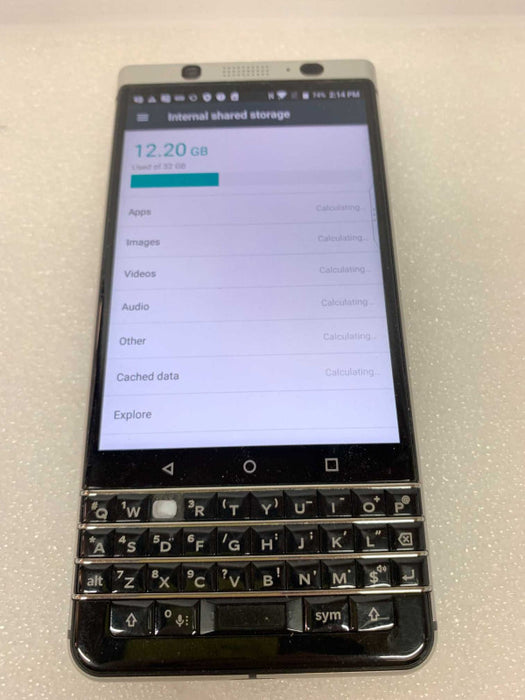 BlackBerry KEYone BBB100-1 32GB android 7.1.0 / missing sim tray cover , E Key #