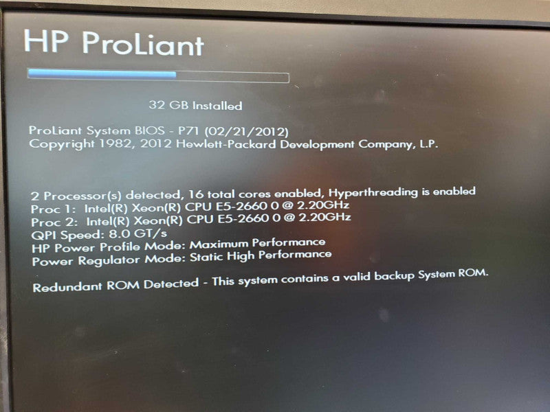 HP ProLiant DL360p Gen8 Xeon E5-2660 @ 2.2GHz 32GB Ram 8x 2.5\\" No HDD (