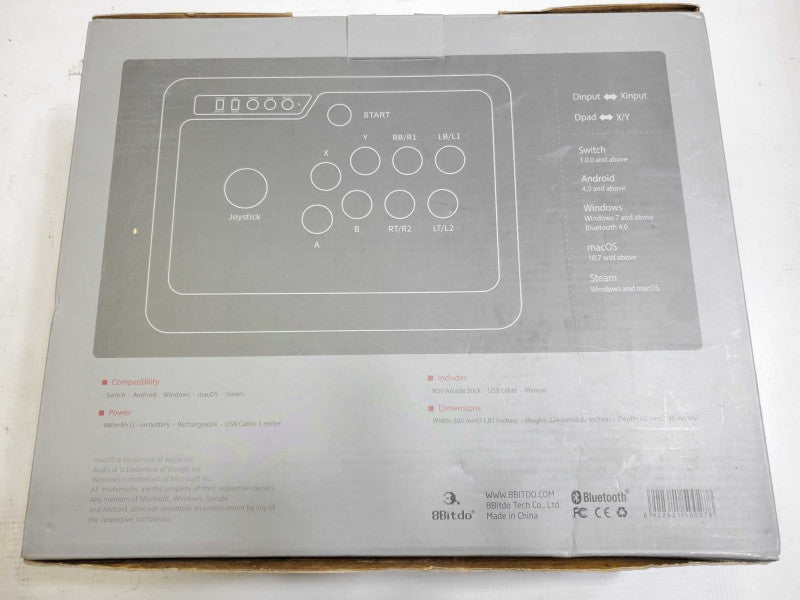 8bitdo N30 Nintendo Switch Wireless Fight Stick Joystick PC Mac Android READ