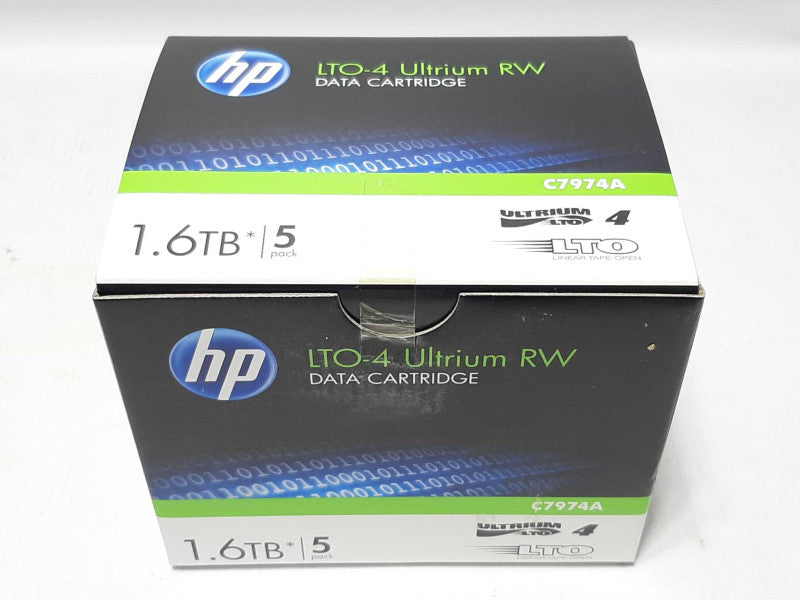 5-PACK NEW HP C7974A LTO Ultrium 4 RW Data Cartridge +