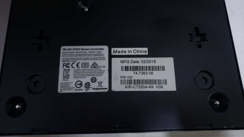 Cisco 2500 Series Wireless Controller AIR-CT2504-K9 V09 [