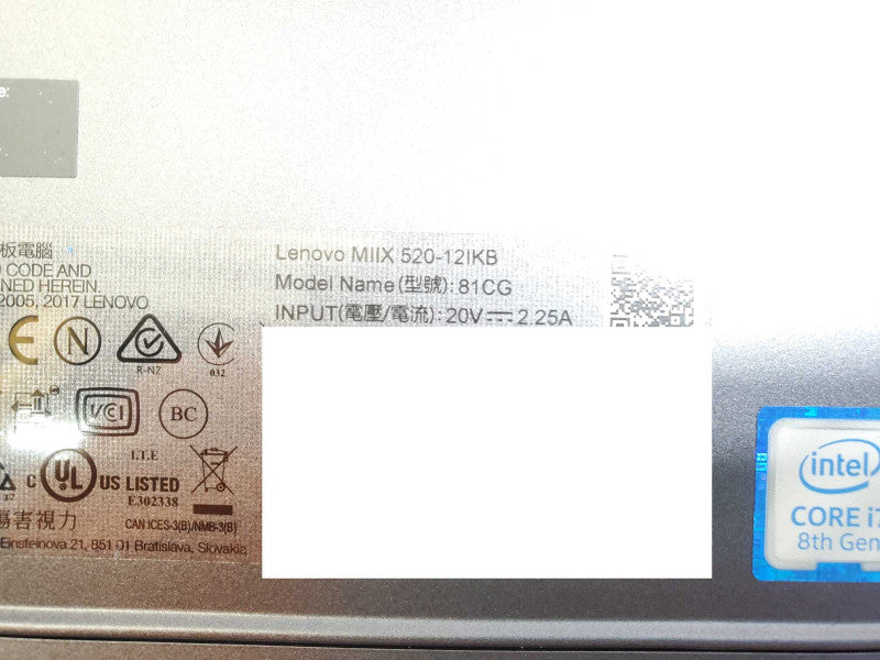 Lenovo Miix 520-12IKB 81CG i5-8550U 256GB SSD 8GB