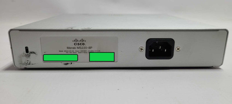 Cisco Meraki MS220-8P-HW 8-Port Ethernet 2-Port SFP Desktop Switch Unclaimed  $