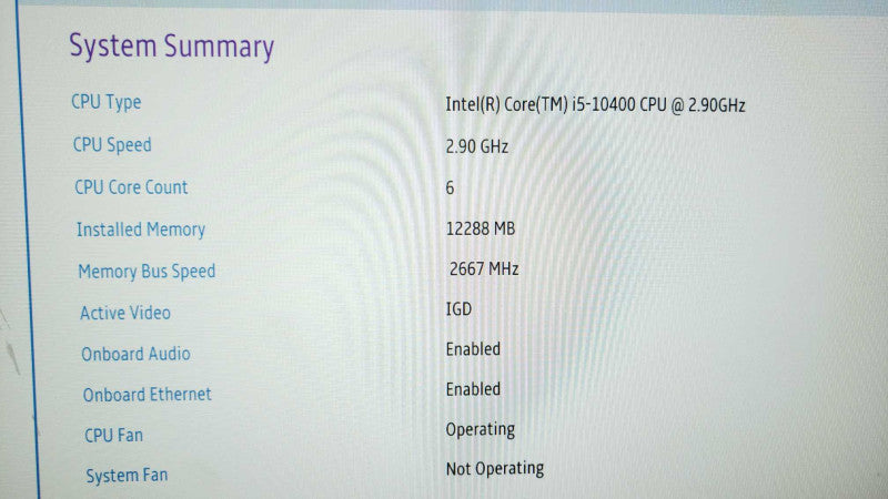 LENOVO IdeaCentre 5 90NA0000US i5-10400@2.9GHz 12GB DDR4 250GB SSD [