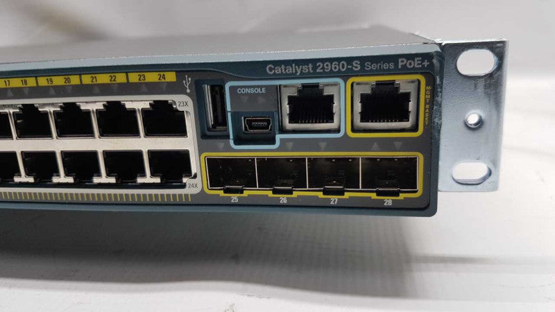 Cisco Catalyst 2960-S PoE+ 24-Port Ethernet Switch WS-C2960S-24PS-L  #