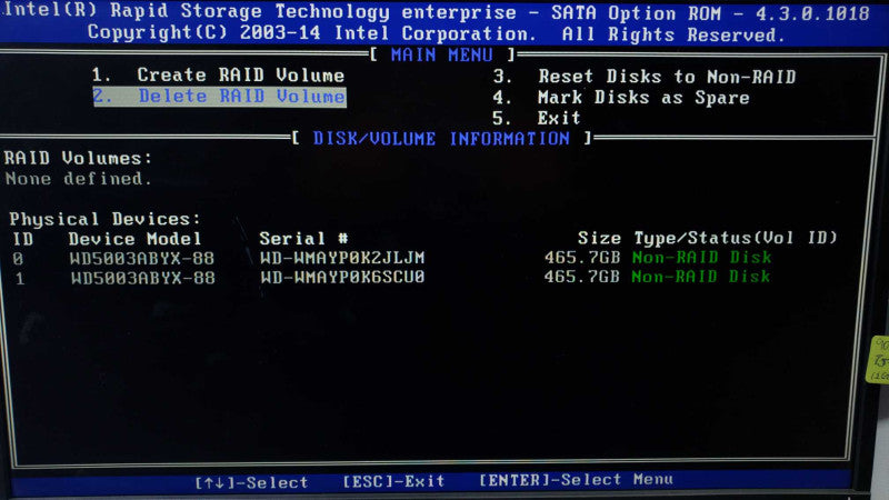 Lenovo ThinkServer RS140 E3-1226v3@3.3GHz 16GB DDR3 2x 500G HDD Intel RAID [