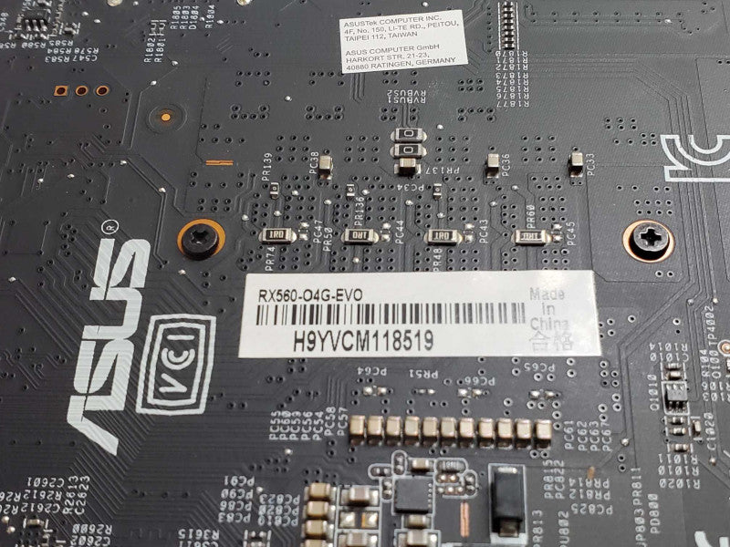 Asus RX560-04G-EVO 4GB GDDR5 HDMI/Display/DVI Graphics card _