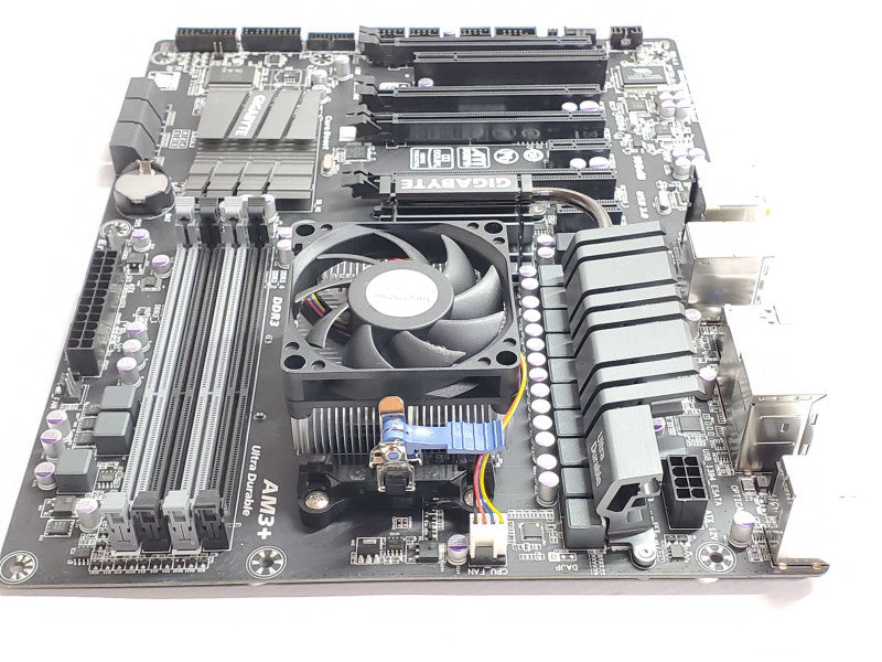Gigabyte GA-990FXA-UD3 Board with AMD Sempron 145 CPU, No RAM/IO back Cover _