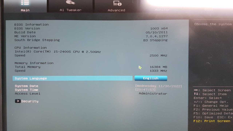 Custom PC Core i5-2400s @ 2.50ghz / 16gb ram / read #